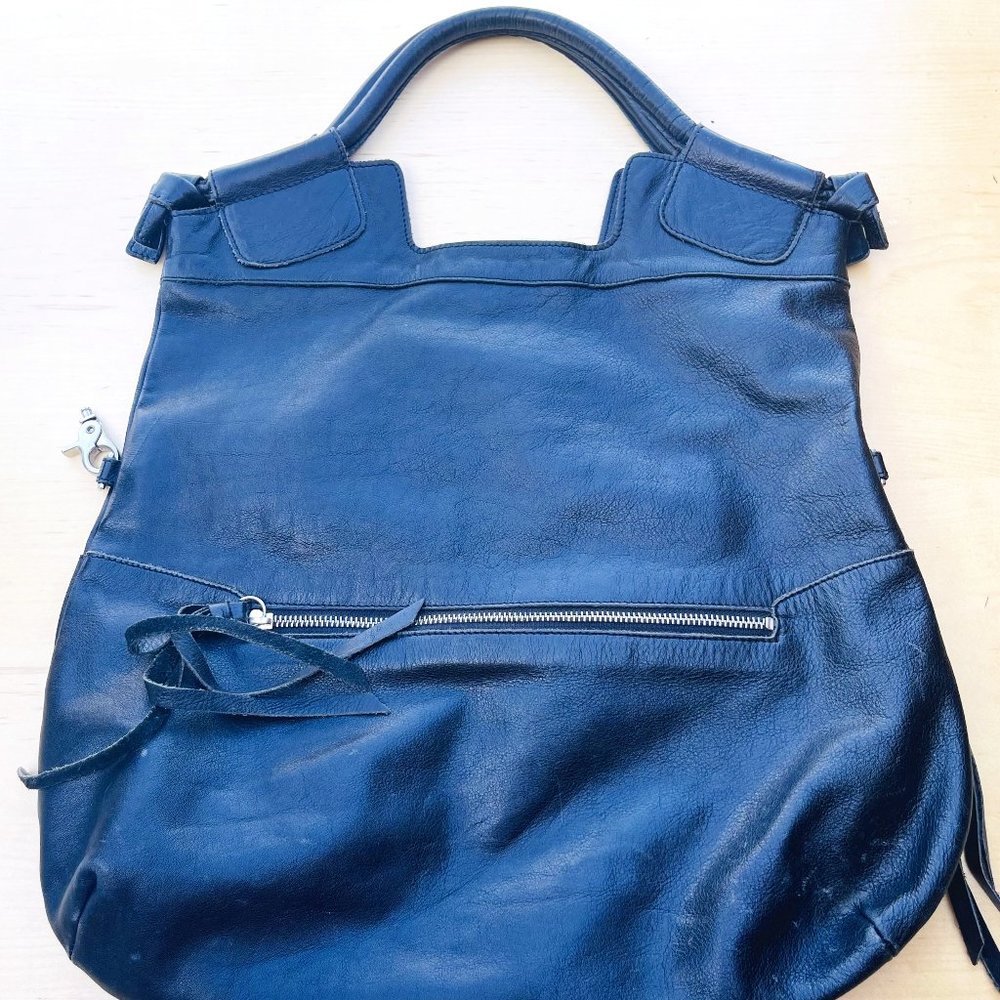 Lady Tote Charcoal Leather Tote Bag by Foley + Corinna